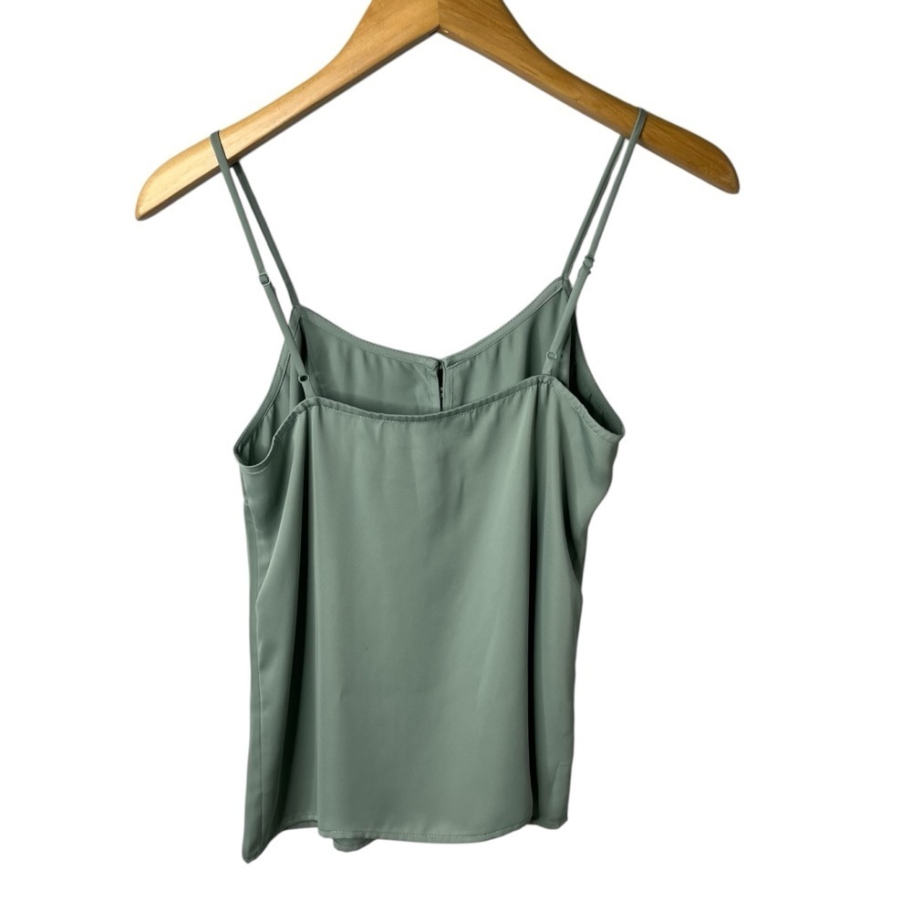 L’Academie The Button Cami Size XS Gray Green Layering - Picture 3 of 6